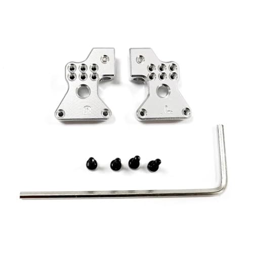 Kompatibel Mit Axial Für SCX24 1/24 RC Autoteil, Zubehör, Ersatzteile, Verstellbare Hintere Stoßdämpferbrücke Aus Aluminiumlegierung Ferngesteuerte Autoteile(Silver) von JVRWSC