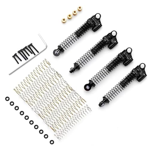 Kompatibel Mit Axial Für SCX24 Für Gladiator 1/24 RC Auto Unterdruck-Stoßdämpfer 57 Mm Metalldämpfung Stoßdämpfer Öldämpfer Ferngesteuerte Autoteile(Black) von JVRWSC