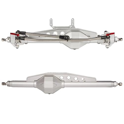 Kompatibel Mit Axial Für Spawn RR10 Für Bomber 90018 SMT10 Für Capra Für Buggy 1/10 RC Crawler Aluminiumlegierung Vorder- Und Hinterachsensatz Vorder Hinterachse RC(Silver,Front and Rear) von JVRWSC