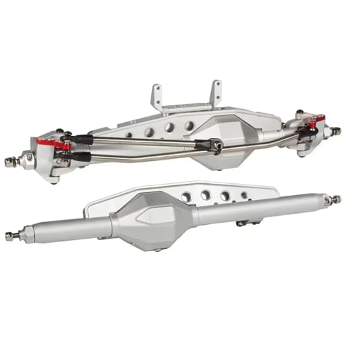 Kompatibel Mit Axial Für Spawn RR10 SMT10 Für Capra 1.9UTB Überrollkäfig, DIY CNC-Aluminiumlegierung, Vorder- Und Hinterachse, 1/10 RC Crawler Vorder Hinterachse RC(Silver,Rear Front Axle) von JVRWSC