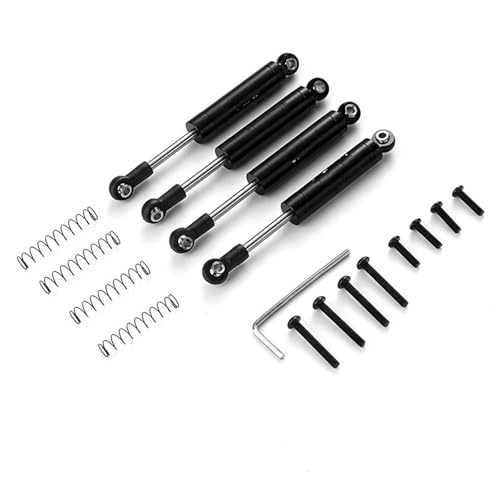 Kompatibel Mit Axial Für UTB18 Für Capra 1/18 RC-Teile Trail Für Buggy Aluminium Vorne/hinten Eingebaut Für Feder-Stoßdämpfer-Dämpfer Ferngesteuerte Autoteile(Black) von JVRWSC
