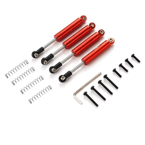 Kompatibel Mit Axial Für UTB18 Für Capra 1/18 RC-Teile Trail Für Buggy Aluminium Vorne/hinten Eingebaut Für Feder-Stoßdämpfer-Dämpfer Ferngesteuerte Autoteile(Red) von JVRWSC