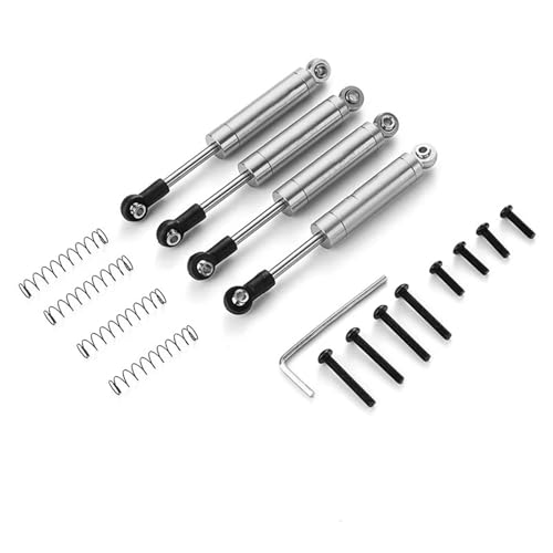 Kompatibel Mit Axial Für UTB18 Für Capra 1/18 RC-Teile Trail Für Buggy Aluminium Vorne/hinten Eingebaut Für Feder-Stoßdämpfer-Dämpfer Ferngesteuerte Autoteile(Silver) von JVRWSC