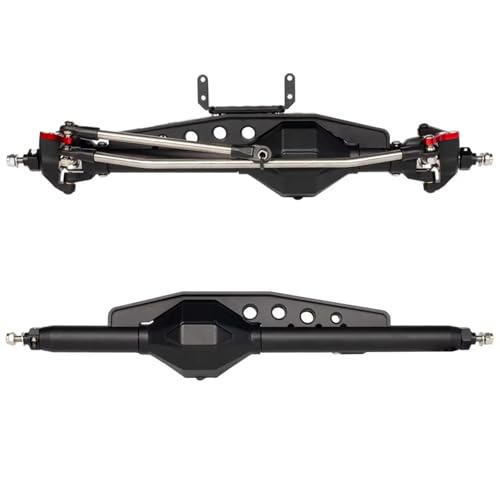Kompatibel Mit Axial Für Wraith 90018 RR10 Für Bomber SMT10 Für Capra 1.9UTB 1/10 RC Crawler Aluminium Diamond Vorder- Und Hinterachse Set Vorder Hinterachse RC(Black,Front and Rear) von JVRWSC