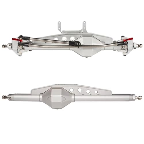 Kompatibel Mit Axial Für Wraith 90018 RR10 Für Bomber SMT10 Für Capra 1.9UTB 1/10 RC Crawler Aluminium Diamond Vorder- Und Hinterachse Set Vorder Hinterachse RC(Silver,Front and Rear) von JVRWSC