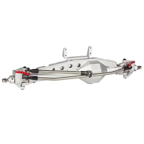Kompatibel Mit Axial Für Wraith RR10 SMT10 Für Rock Für Racer, Aluminiumlegierung, Bearbeiteter Vorderer Und Hinterer Diamant-Achssatz 1/10 RC Crawler Vorder Hinterachse RC(Silver,Front) von JVRWSC