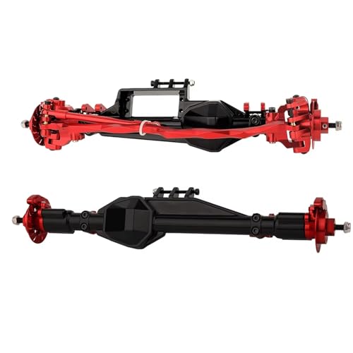 Kompatibel Mit Axial RBX10 Für Ryft 1/10 RC Cralwer Upgrades Aus Aluminiumlegierung, Vorder- Und Hinterachse, Montagesatz, Zubehör Vorder Hinterachse RC(Red,Front and Rear) von JVRWSC