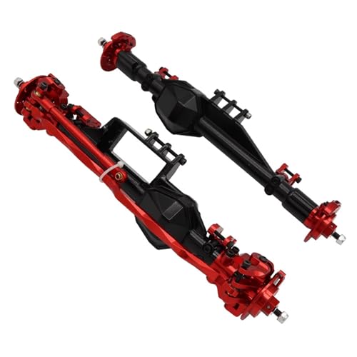 Kompatibel Mit Axial RBX10 Für Ryft Off-Road-Rohr-Abroll-Upgrade-Zubehör, Metall-Vorder- Und Hinterachsenbaugruppen 1/10 RC Vorder Hinterachse RC(Red,Rear Front Axle) von JVRWSC