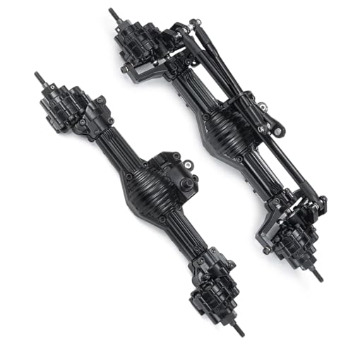 Kompatibel Mit Axial SCX10 90028 1/10 RC Für Rock Crawler Auto Upgrade Teile Zubehör Metall Vorne Hinten Portal Achse Vorder Hinterachse RC(Rear Front Axle) von JVRWSC