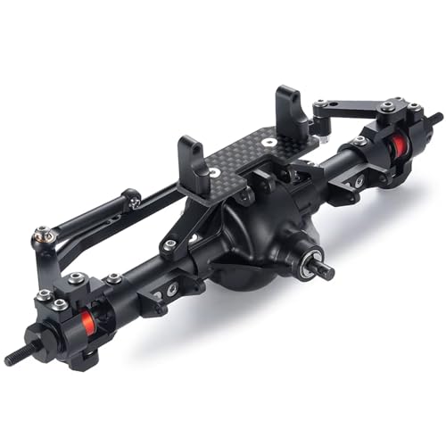 Kompatibel Mit Axial SCX10 90046 90047 1/10 RC Crawler Auto Upgrade Teile Metall Vorne Mitte Hinten Achse Set Mit Servo Basis Vorder Hinterachse RC(Front) von JVRWSC