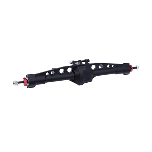 Kompatibel Mit Axial SCX10 Achsen CNC Aluminium Vorne Hinten Gerade Achsen Set 1/10 RC Crawler Upgrade Teile Zubehör Vorder Hinterachse RC(Red,Rear) von JVRWSC
