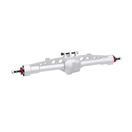 Kompatibel Mit Axial SCX10 Achsen CNC Aluminium Vorne Hinten Gerade Achsen Set 1/10 RC Crawler Upgrade Teile Zubehör Vorder Hinterachse RC(Silver,Rear) von JVRWSC