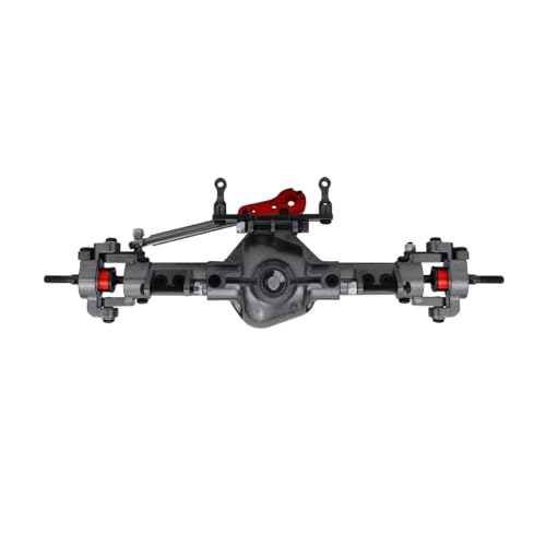 Kompatibel Mit Axial SCX10 D90 Aluminium CNC Vorder-/Hinterachse Mit Servobasis 1/10 RC Für Rock Crawler Auto-Upgrade-Teile Vorder Hinterachse RC(Front Axle) von JVRWSC