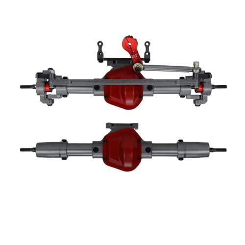 Kompatibel Mit Axial SCX10 D90 Aluminium CNC Vorder-/Hinterachse Mit Servobasis 1/10 RC Für Rock Crawler Auto-Upgrade-Teile Vorder Hinterachse RC(Rear Front Axle) von JVRWSC