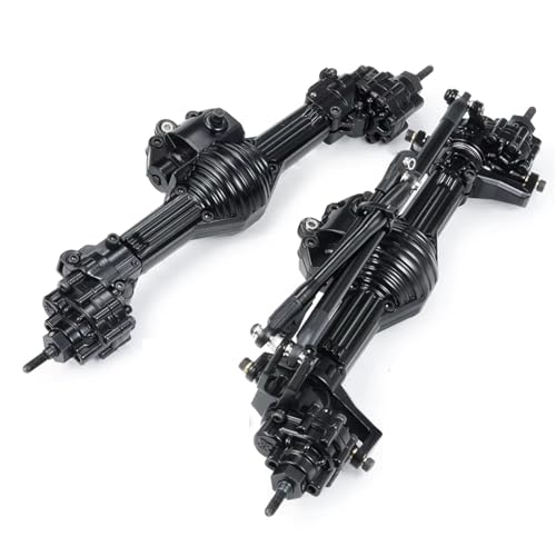 Kompatibel Mit Axial SCX10 II 90028, Upgrade-Teile Für Die Metallachse, RC-Auto, Vorne Und Hinten, Gerade Achse, 1/10 RC Crawler Zubehör Vorder Hinterachse RC(Rear Front Axle) von JVRWSC