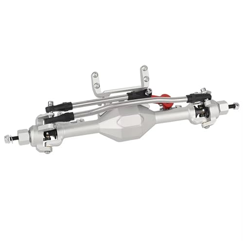 Kompatibel Mit Axial SCX10 II 90046 90047 CNC-Aluminiumlegierung Vorne Hinten Gerade Achse 1/10 RC Crawler Auto Upgrade Teile Vorder Hinterachse RC(Silver,Front Axle) von JVRWSC