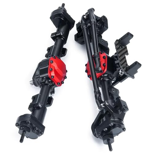 Kompatibel Mit Axial SCX10 II 90046 90047 Portalachse, Vorder- Und Hinterachse Aus Aluminiumlegierung, 1/10 RC Crawler Truck, Upgrade-Teile Vorder Hinterachse RC(Rear Front Axle) von JVRWSC