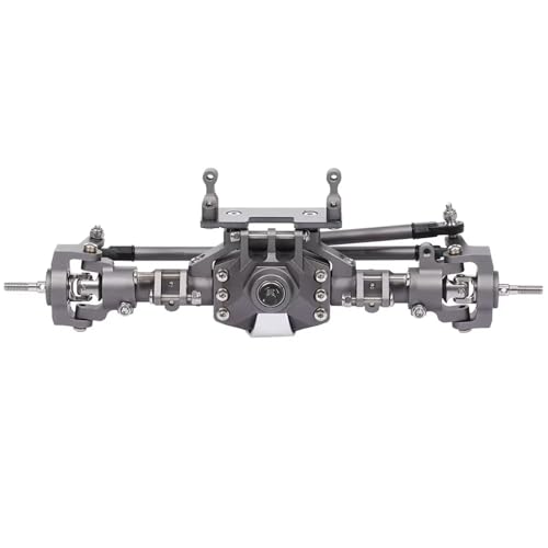 Kompatibel Mit Axial SCX10 II 90046 90047 RC Crawler Truck, Aluminiumlegierung, Vorder- Und Hinterachse, RC-Brückenachse, Ersatzteile Vorder Hinterachse RC(Gray,Front Axle) von JVRWSC