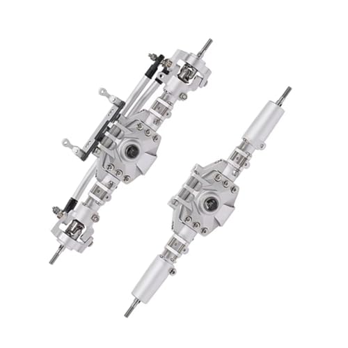 Kompatibel Mit Axial SCX10 II 90046 D90 Für RGT 86100 Für Redcat GEN8 CNC Metall Vorder- Und Hinterachse 1/10 RC Crawler Car Vorder Hinterachse RC(Silver) von JVRWSC