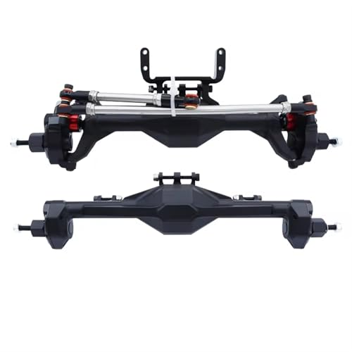 Kompatibel Mit Axial SCX10 II Für RGT 86100 Für Redcat GEN8, CNC-gefräste, Integrierte Portalachse Vorn/hinten, 1/10 RC-Crawler-Auto Vorder Hinterachse RC(Black,Rear and Front) von JVRWSC