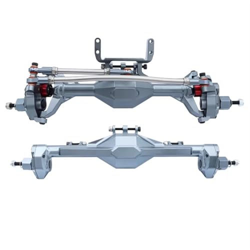 Kompatibel Mit Axial SCX10 II Für RGT 86100 Für Redcat GEN8, CNC-gefräste, Integrierte Portalachse Vorn/hinten, 1/10 RC-Crawler-Auto Vorder Hinterachse RC(Gray,Rear and Front) von JVRWSC