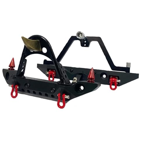 Kompatibel Mit Axial SCX10 SCX10 III Für Traxxas TRX4 1/10 RC-Autodekorationszubehör, Ersatzteile, Vordere Und Hintere Stoßstange Mit Lichtern RC-Stoßstange(Yellow) von JVRWSC