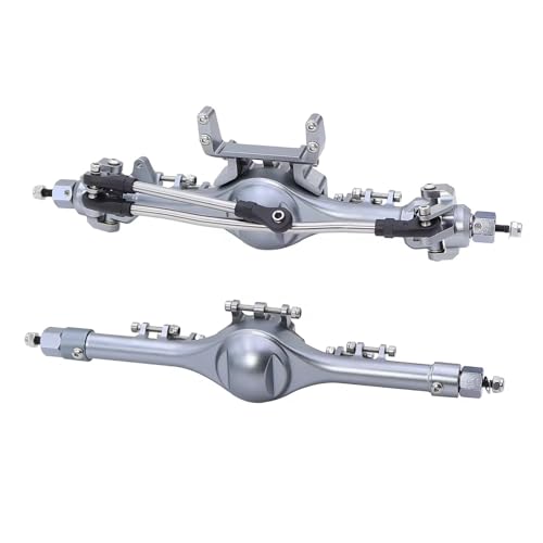 Kompatibel Mit Axial SCX10II 90046 90047 Metall Vorne Hinten Gerade Achsen Set Servohalterung 1/10 RC Crawler Upgrade Teile Vorder Hinterachse RC(Gray,Rear and Front) von JVRWSC