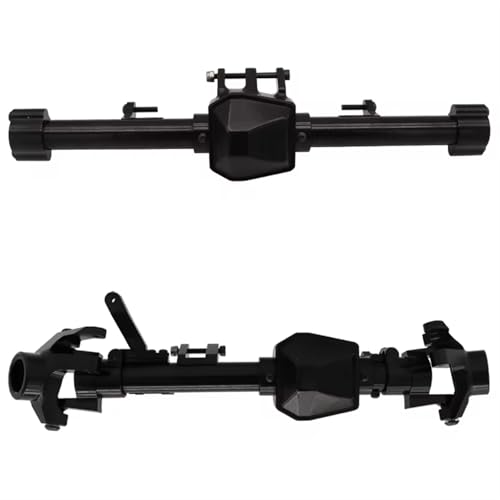 Kompatibel Mit Axial SCX6 Für JLU Für Wrangler Für FACSNY CNC-Aluminiumlegierung Vorder-/Hinterachsgehäuse Für 1/6 RC Crawler Car Upgrade-Teile Vorder Hinterachse RC(Black,Rear and Front) von JVRWSC