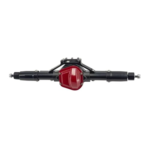 Kompatibel Mit Axial Scx10 4WD D90 Upgrade-Teile, Metallische Vordere, Mittlere Und Hintere Gerade Achse Mit Servobasis, 1/10 RC-Autozubehör Vorder Hinterachse RC(Black,Rear) von JVRWSC