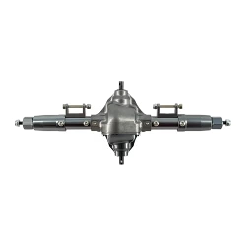 Kompatibel Mit Axial Scx10 4WD D90 Upgrade-Teile, Metallische Vordere, Mittlere Und Hintere Gerade Achse Mit Servobasis, 1/10 RC-Autozubehör Vorder Hinterachse RC(Gray,Middle) von JVRWSC