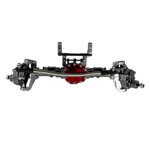 Kompatibel Mit Axial Scx10 90046 90047 1/10 RC Autozubehör Upgrades Teile Metallic Karosserie Portal Vorder- Und Hinterachsensatz Vorder Hinterachse RC(Titanium,Front) von JVRWSC