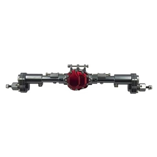 Kompatibel Mit Axial Scx10 90046 90047 1/10 RC Autozubehör Upgrades Teile Metallic Karosserie Portal Vorder- Und Hinterachsensatz Vorder Hinterachse RC(Titanium,Rear) von JVRWSC