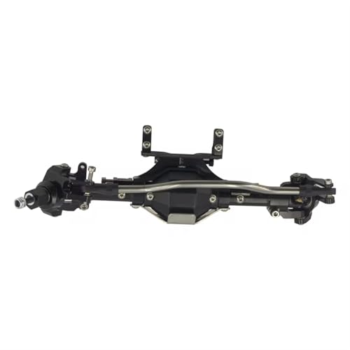 Kompatibel Mit Axial Scx10 II 90046 90047 4WD Upgrades Teile Aluminiumlegierung Vorne Hinten Gerade Achse RC Autozubehör Vorder Hinterachse RC(Black,Front) von JVRWSC