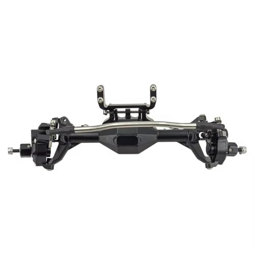 Kompatibel Mit Axial Scx10 Vorder- Und Hinterachsen-Set, Aluminium, Erweitert, Breit, 1/10 RC-Auto, Crawler, Upgrade-Teile, Zubehör Vorder Hinterachse RC(Black,Front) von JVRWSC