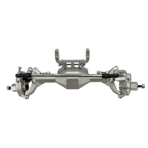 Kompatibel Mit Axial Scx10 Vorder- Und Hinterachsen-Set, Aluminium, Erweitert, Breit, 1/10 RC-Auto, Crawler, Upgrade-Teile, Zubehör Vorder Hinterachse RC(Silver,Front) von JVRWSC