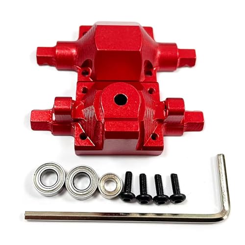 Kompatibel Mit ECX 1/24 Rc Car Aluminiumlegierung Kompaktes Und Dennoch Vorder- Und Hinterachsgehäuse Upgrade-Teile Zubehör Vorder Hinterachse RC(Red) von JVRWSC