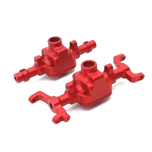 Kompatibel Mit FMS 1/18 RC-Auto, Metall-Upgrade-Ersatzteile Für Vorder- Und Hinterachsbaugruppe Vorder Hinterachse RC(Red) von JVRWSC