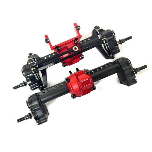 Kompatibel Mit FMS FCX24 1/24 RC Crawler Auto Aluminiumlegierung CNC Vorder-/Hinterachse Upgrade Teile Zubehör Vorder Hinterachse RC(Black,Rear Front Axle) von JVRWSC