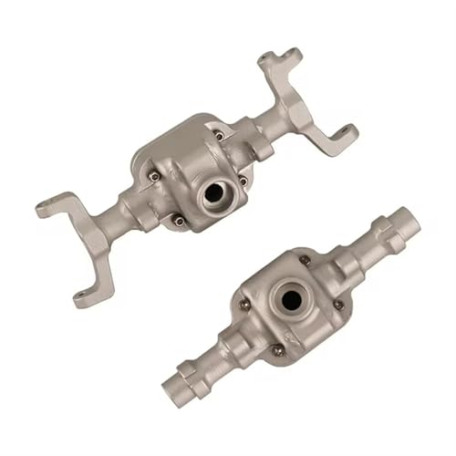 Kompatibel Mit FMS Für EAZYRC Für Rochobby FJ Für Cruiser Für Patriot Für Katana Für Hilux 1/18 RC-Auto, Metallgehäuse Für Vorder- Und Hinterachse Vorder Hinterachse RC(Silver) von JVRWSC
