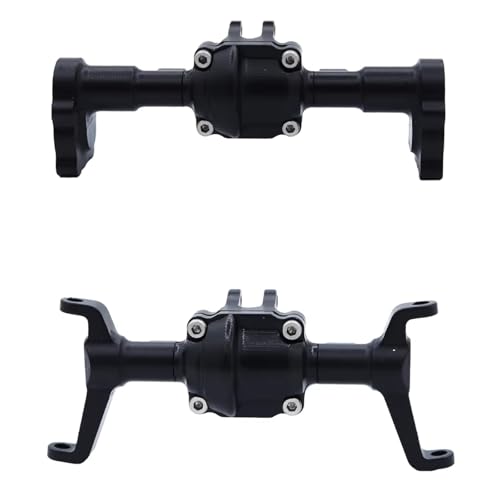 Kompatibel Mit FMS Für FCX18 Für FCX24 1/24 RC-Autoteilzubehör, CNC-gefräste Vorder- Und Hinterachsgehäuse Aus Aluminiumlegierung Vorder Hinterachse RC(Black) von JVRWSC