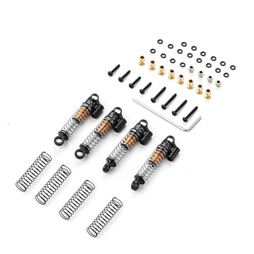 Kompatibel Mit FMS Für FCX24 1/24 RC Auto, Upgrade-Teile, Zubehör, Hochfester Unterdruck-Stoßdämpfer Aus Aluminiumlegierung Ferngesteuerte Autoteile(Black) von JVRWSC