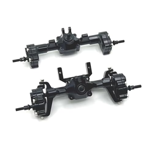 Kompatibel Mit FMS Für FCX24 1/24 RC-Auto-Upgrade-Teile Zubehör Metallportalachse Komplette Vorder- Und Hinterachse Vorder Hinterachse RC(Black,Front and Rear) von JVRWSC