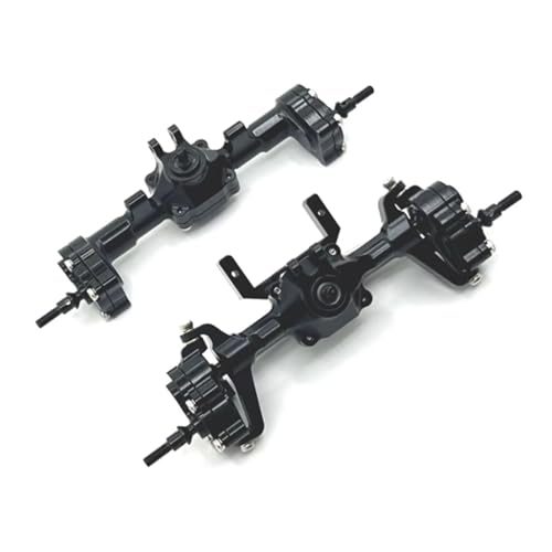 Kompatibel Mit FMS Für FCX24 Für Xiaoqi Crusher K5 1/24 RC-Autos, Upgrade-Teile, Zubehör, Komplettes Metall-Kit Für Die Vorder- Und Hinterachse RC Vorder Hinterachse(Black) von JVRWSC