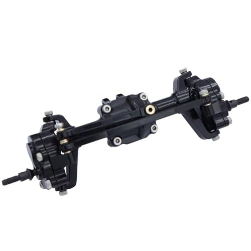 Kompatibel Mit FMS K5 FCX24 Für Power Für Wagon Aluminiumlegierung Vorne Hinten Portalachse 1/24 RC Crawler Auto Upgrade Teile Vorder Hinterachse RC(Black,Front) von JVRWSC