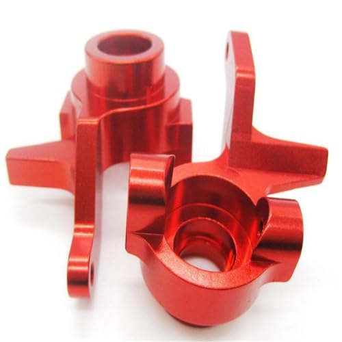 Kompatibel Mit HIMOTO Für E10MTL Für E10MT Für E10BP 1/10 RC Autoteile Aluminiumlegierung Lenknabenträger Lenkblock Knuckles Ferngesteuerte Autoteile(Red) von JVRWSC