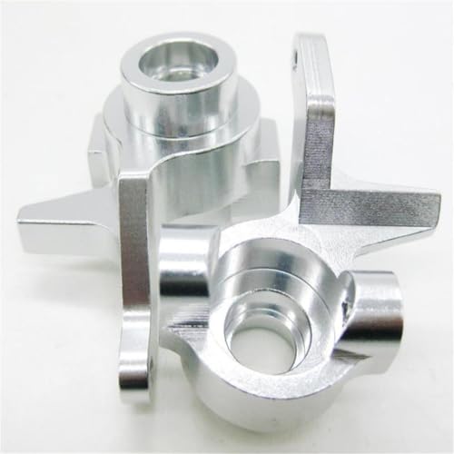 Kompatibel Mit HIMOTO Für E10MTL Für E10MT Für E10BP 1/10 RC Autoteile Aluminiumlegierung Lenknabenträger Lenkblock Knuckles Ferngesteuerte Autoteile(Silver) von JVRWSC