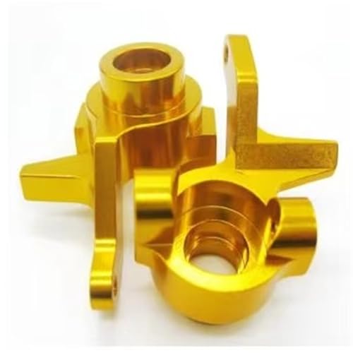 Kompatibel Mit HIMOTO Für E10MTL Für E10MT Für E10BP 1/10 RC Autoteile Aluminiumlegierung Lenknabenträger Lenkblock Knuckles Ferngesteuerte Autoteile(Yellow) von JVRWSC