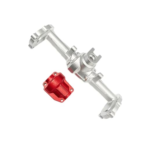 Kompatibel Mit HOBBYPLUS CR18P Für Rock Für Van 1/18 RC Auto Vorder- Und Hinterachse Gehäuse Upgrade Aluminiumlegierung Teile Vorder Hinterachse RC(Silver,Rear) von JVRWSC