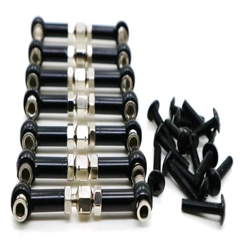 Kompatibel Mit HPI Für WR8 1/8 RC Upgrade-Teile Zubehör Ersatzteile 7-teiliges Lenkstangen-Set Aus Aluminiumlegierung Ferngesteuerte Autoteile(Black) von JVRWSC