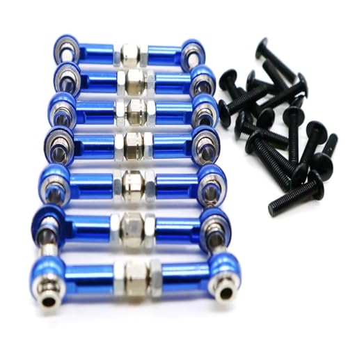 Kompatibel Mit HPI Für WR8 1/8 RC Upgrade-Teile Zubehör Ersatzteile 7-teiliges Lenkstangen-Set Aus Aluminiumlegierung Ferngesteuerte Autoteile(Blue) von JVRWSC